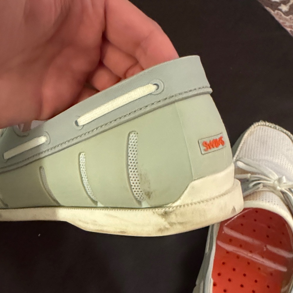 Swims Men's Boat Shoes - Light Blue and White size 9 - Picture 8 of 12